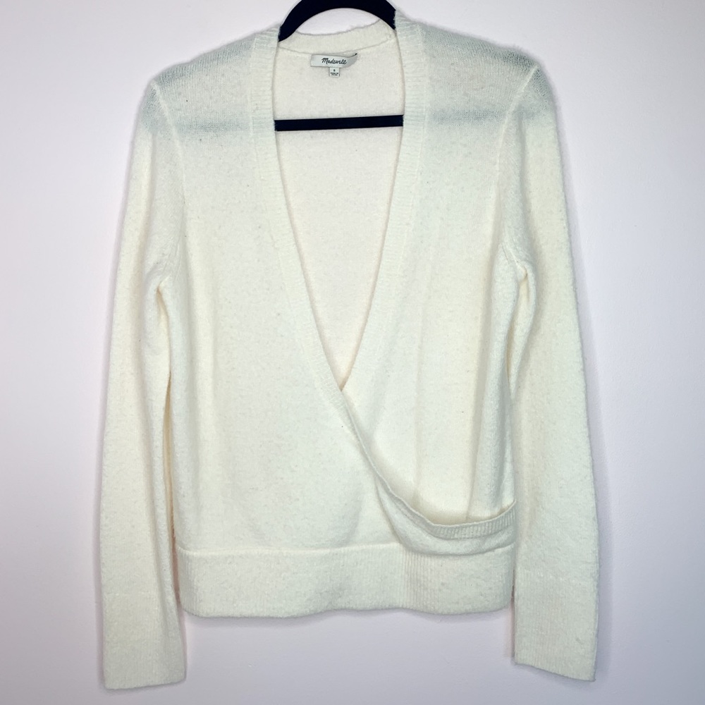 NWOT MadeWell Cream Wrap Pull Over Sweater Small